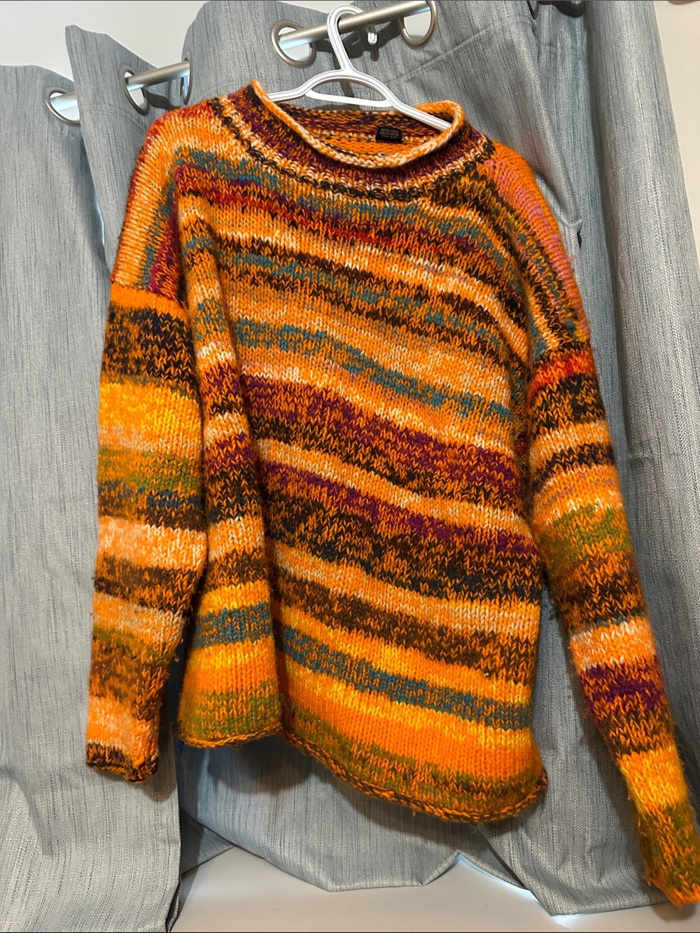 Multi-Color Striped Knit Sweater - Women